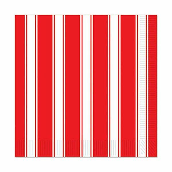 Goldengifts Red & White Stripes Luncheon Napkins, 12PK GO1860370
